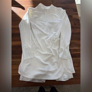 Lululemon Nulux White Zip-Up Dress with Shorts